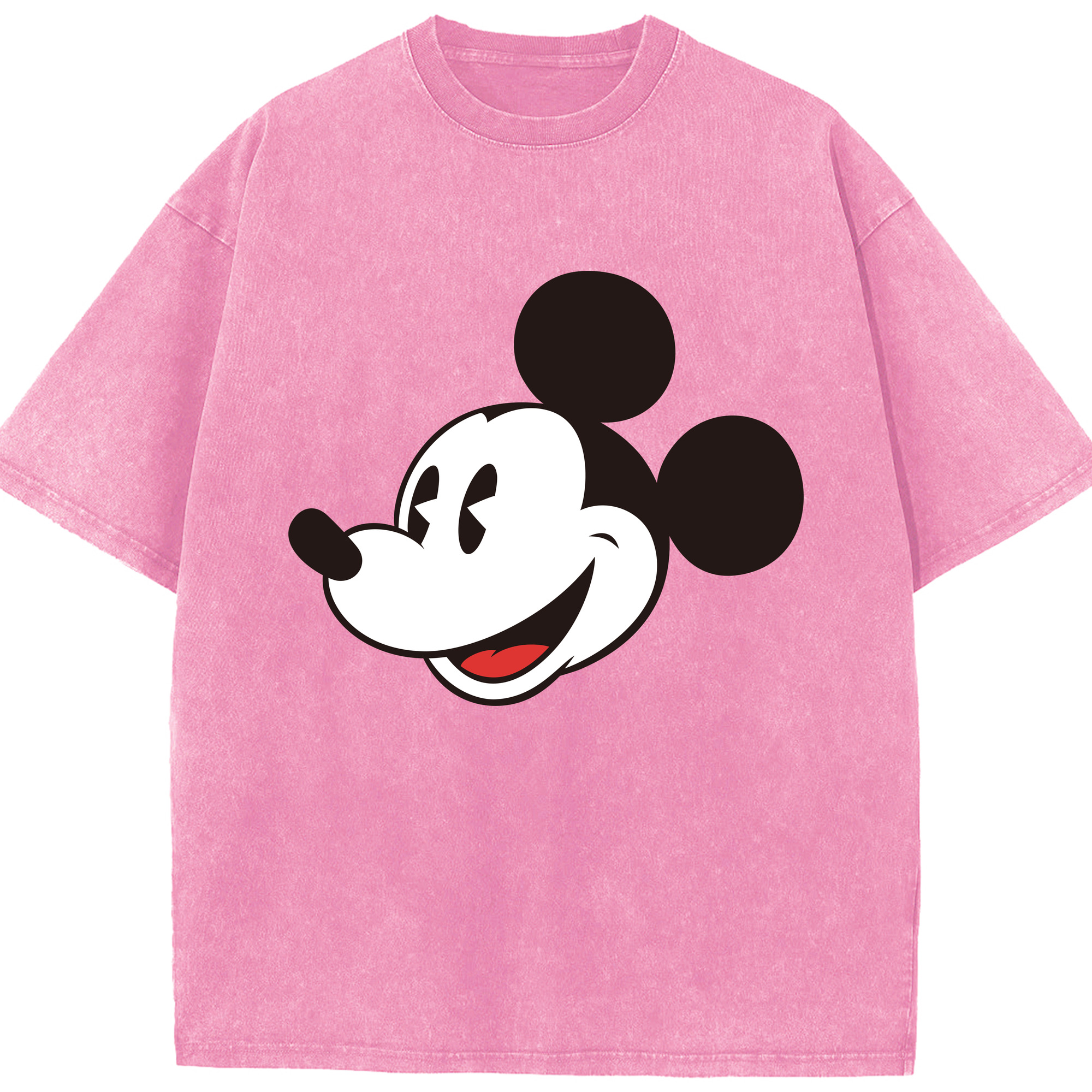 （画像用） ミッキーマウス Mickey Mouse 綿100% ヴィンテージ風 半袖Tシャツ（フロントプリント）
